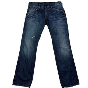 Silver Jeans Co Nash Slim Fit‎ Jeans Women W30 L30 Dark Wash Distressed